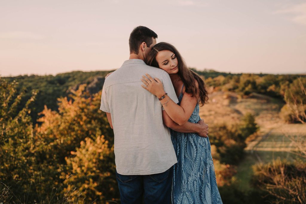 Golden hour portrait od a couple