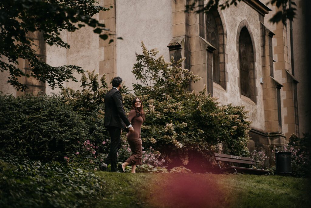 Photosession in Prague, industrial couple photoshoot, photo walk in prague, prague photographer