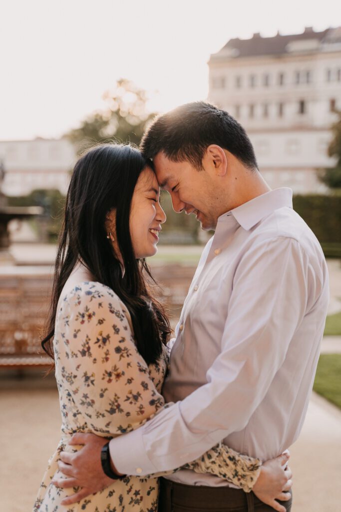 Engagement surprise proposal photoshoot in Prague, Praue photographer, engagement photosession Prague