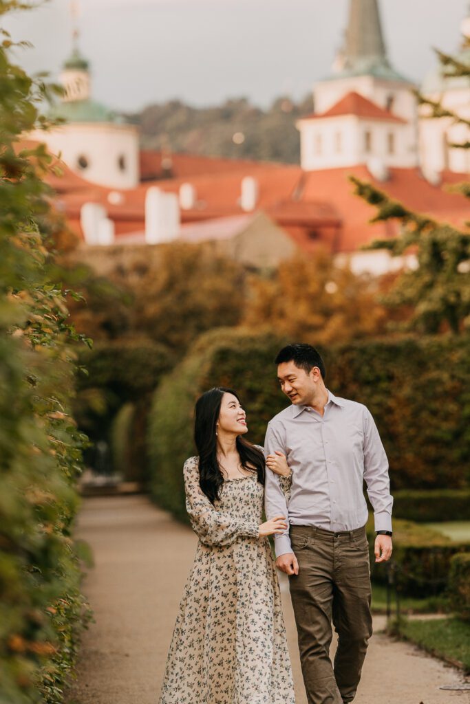 Engagement surprise proposal photoshoot in Prague, Praue photographer, engagement photosession Prague