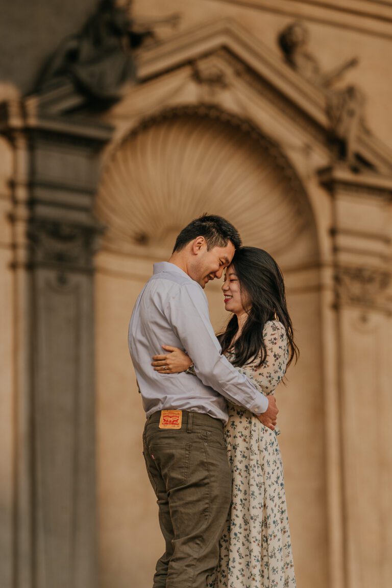 Engagement surprise proposal photoshoot in Prague, Praue photographer, engagement photosession Prague