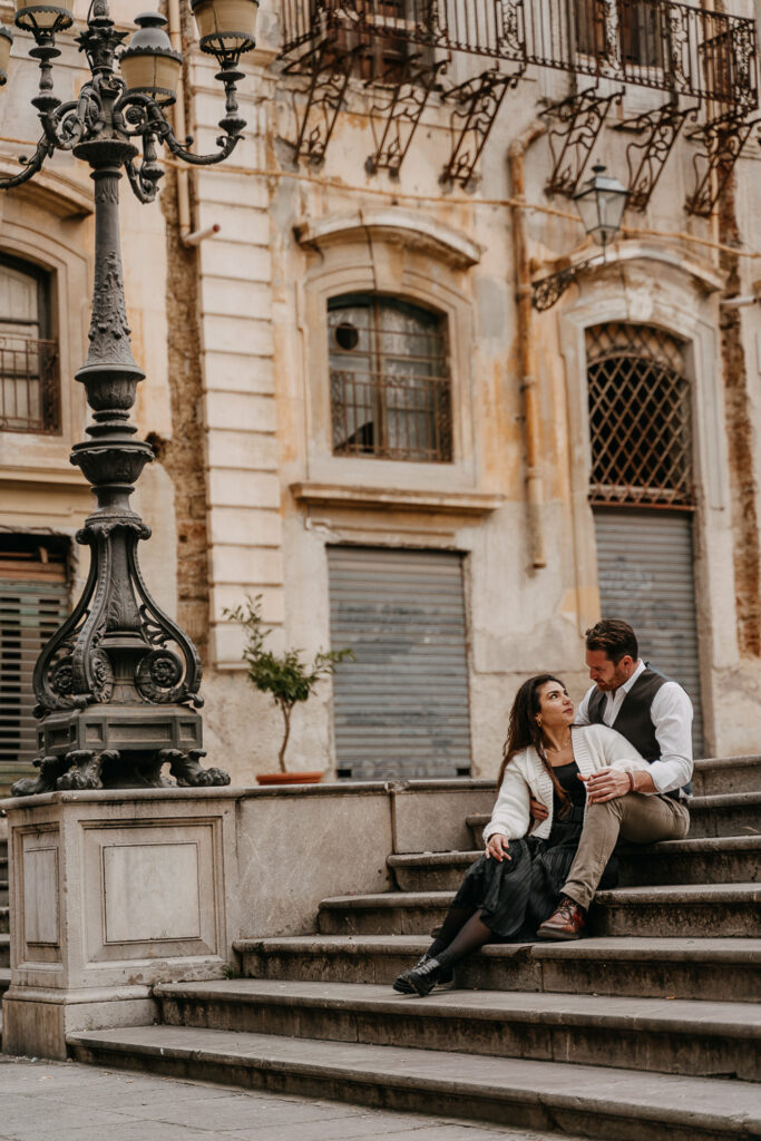 Couple photoshoot in Palermo, Palermo photographer, elopement sicily, elopement in palermo, engagement photoshoot sicily, sicily photographer, wedding photographer sicily