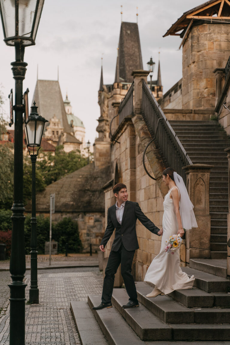 Prewedding photosession in Prague, prague wedding photographer, engagement photographer, couple photoshoot, elopement in Prague, creative wedding portrait