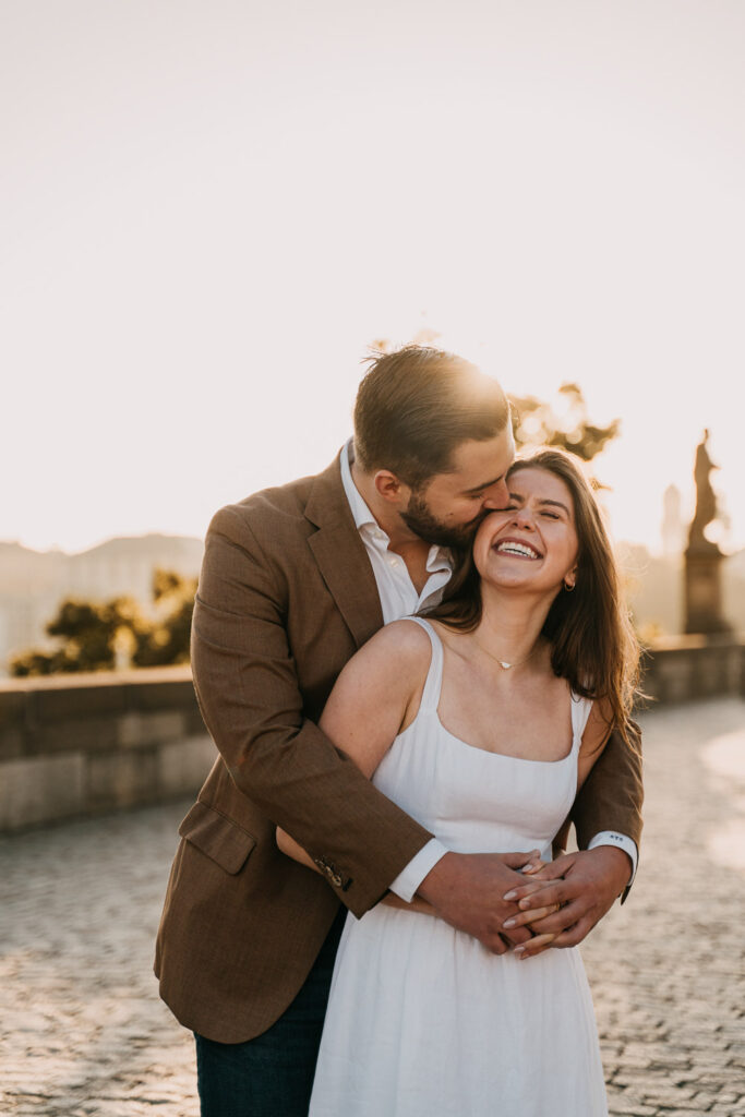 Pre wedding photoshoot in Prague, Prague wedding photographer, surprise proposal engagement, Prague photographer, sunrise photosession