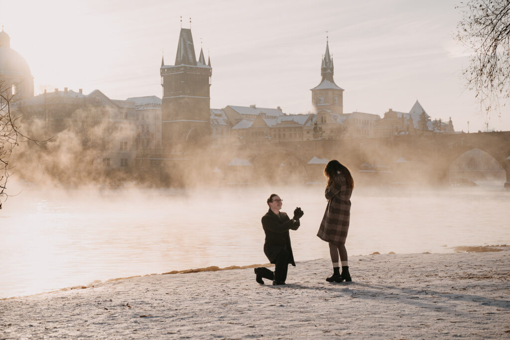 surprise proposal in Prague, prague photoshoot, engagement photoshoot prague, engagement photographer prague