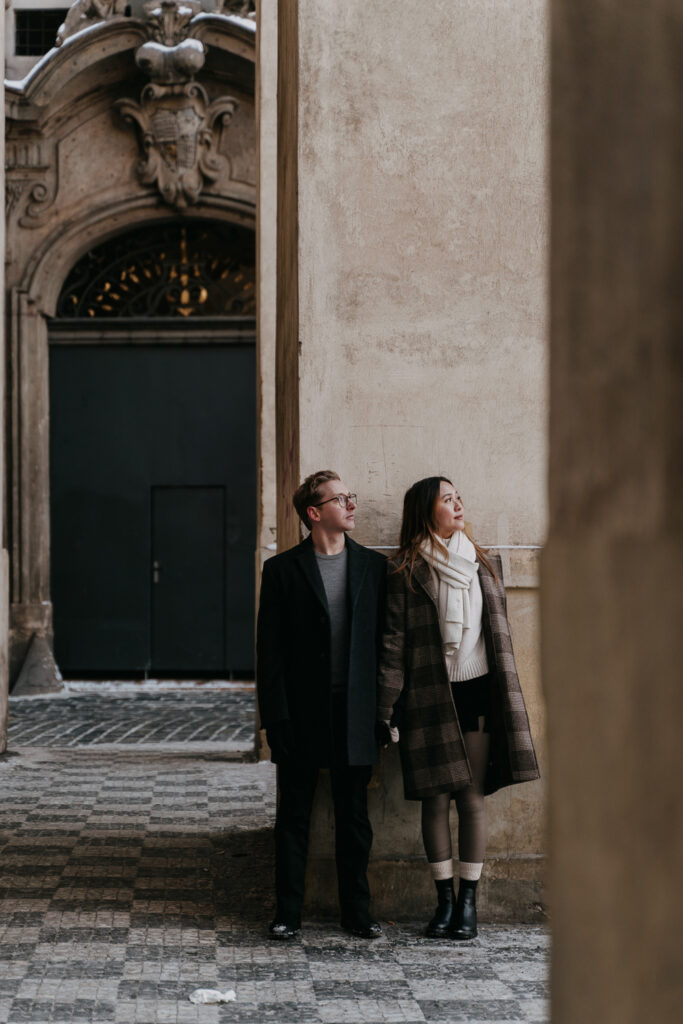 surprise proposal in Prague, prague photoshoot, engagement photoshoot prague, engagement photographer prague