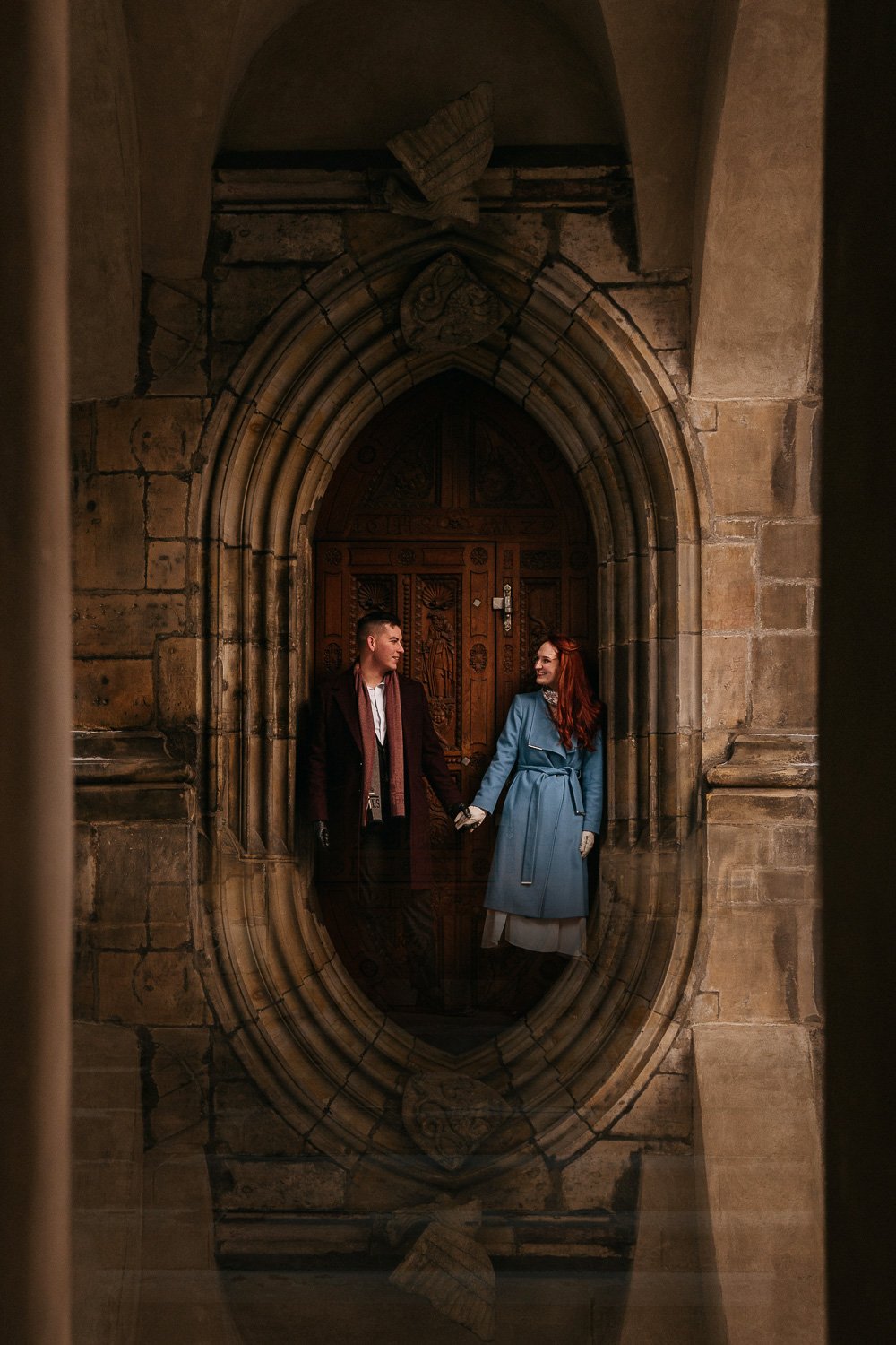 couple photoshoot in prague, winter photoshoot prague, prague photographer, elopement prague
