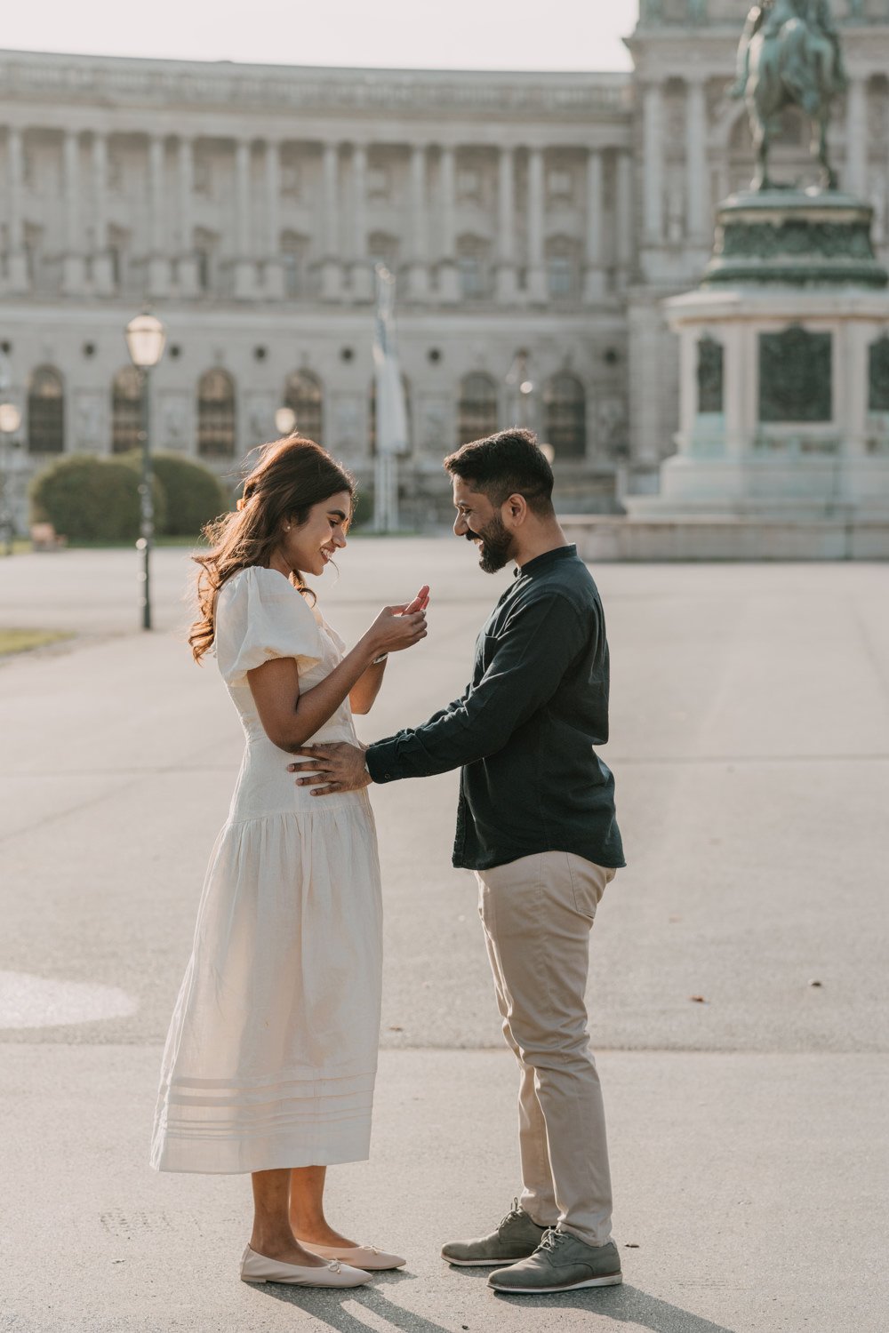 engagement in Vienna, surprise proposal vienna, vienna engagement photographer