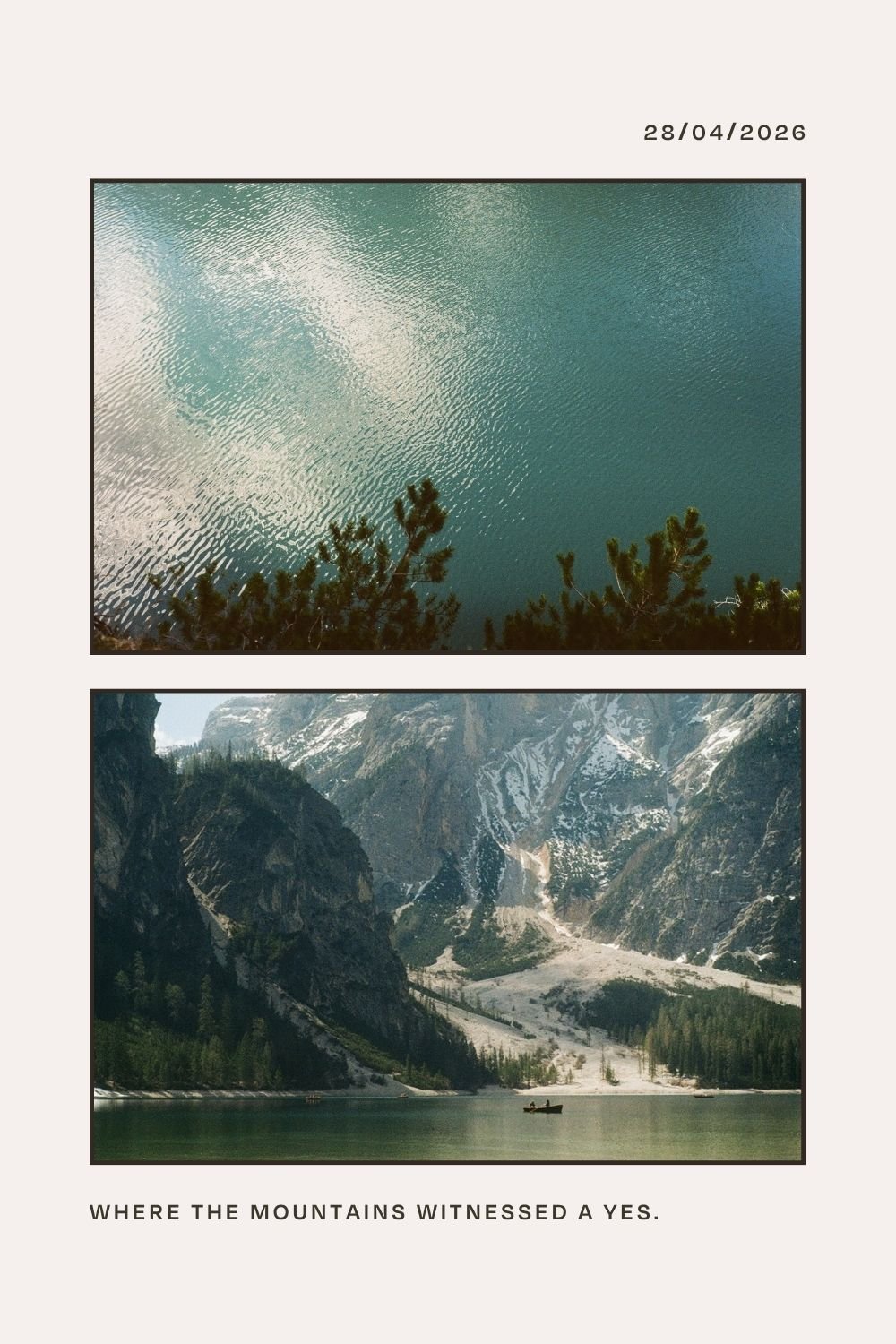 dolomites elopement photoshoot, 35 mm frame, film photographer, dolomites, surprise engagement in dolomites, dolomites photographer