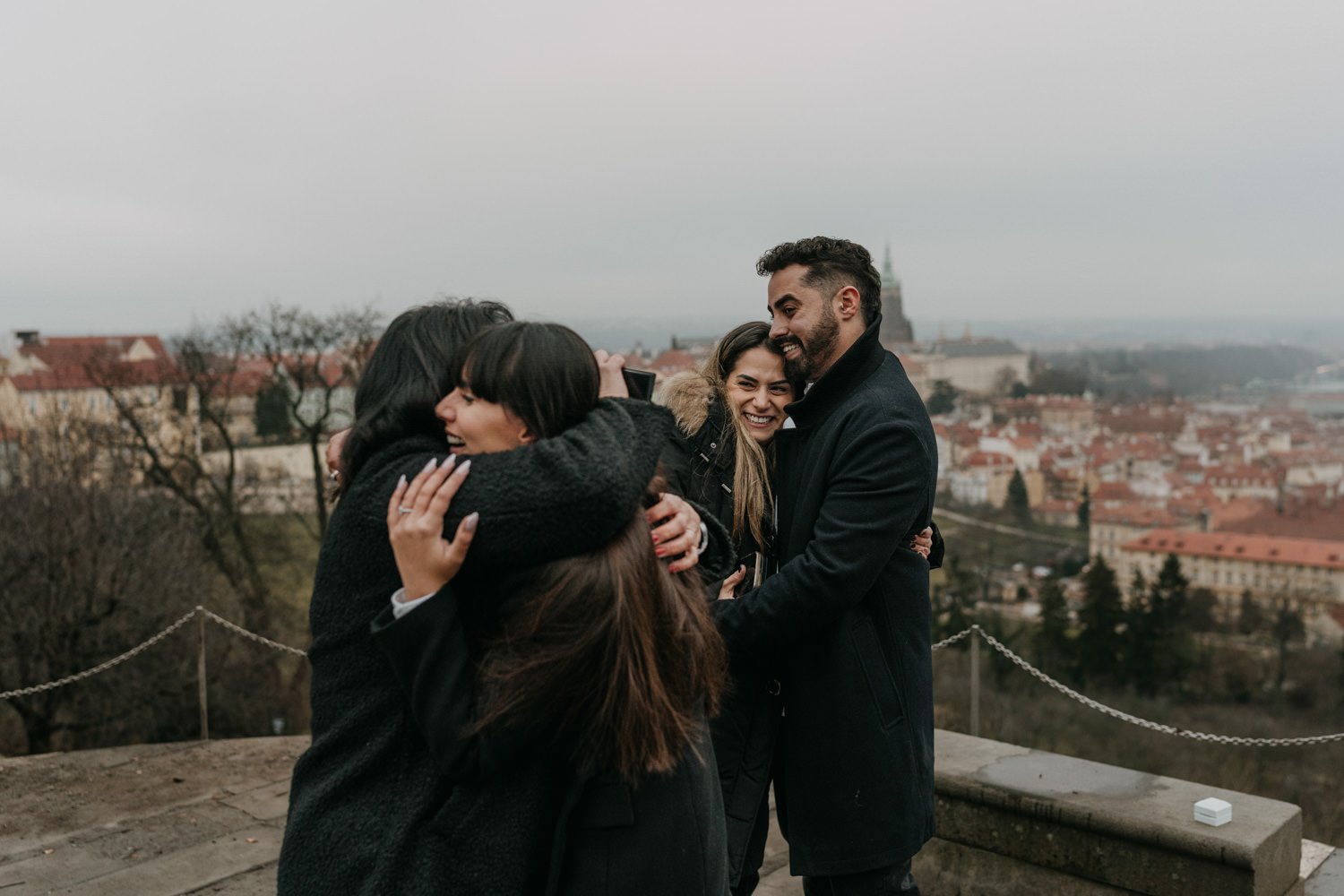 Surprise proposal in Prague, engagement photographer in prague, surprise proposal photoshoot prague