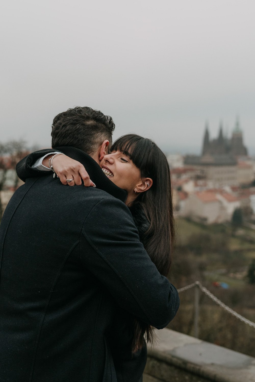 Surprise proposal in Prague, engagement photographer in prague, surprise proposal photoshoot prague