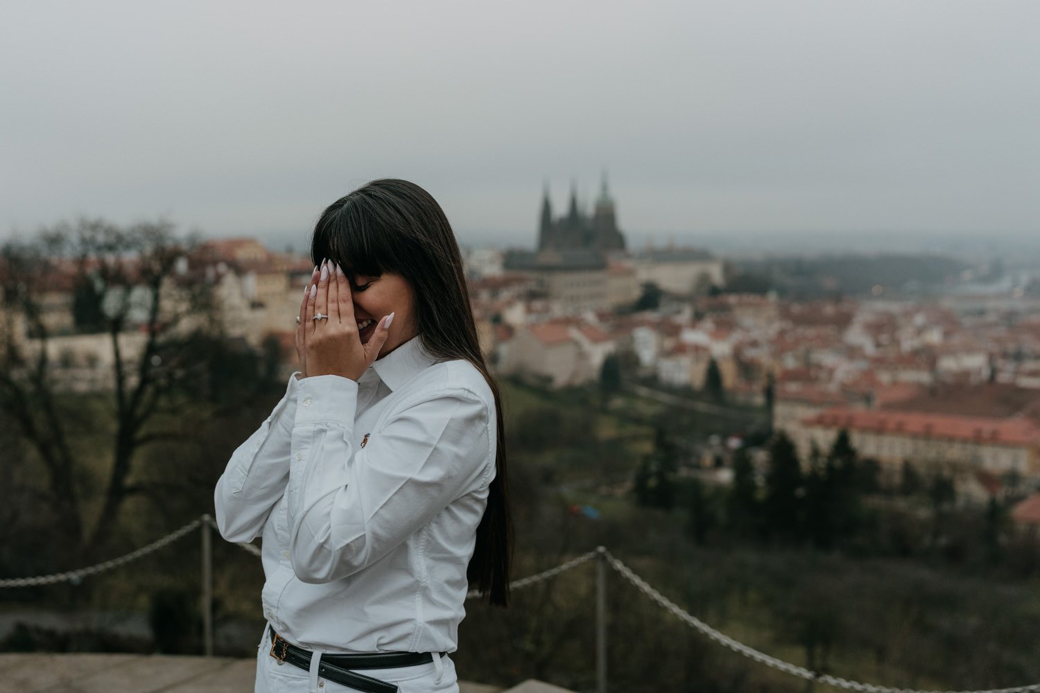 Surprise proposal in Prague, engagement photographer in prague, surprise proposal photoshoot prague
